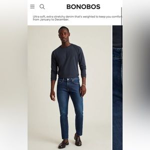 NWT Bonobos All Season Slim Skipper Dark Jean